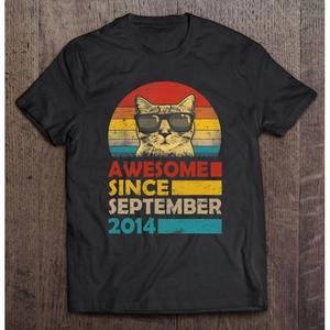Awesome Since September 2014 8Th Birthday Gift Cat